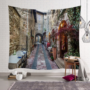 Ancient  Town Wall Hanging Tapestry
