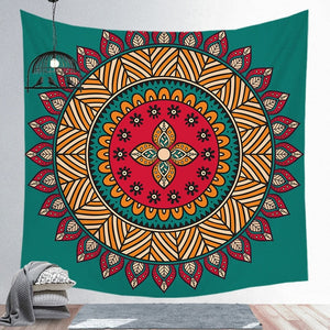 Mandala Background Hanging Colorful Tapestry