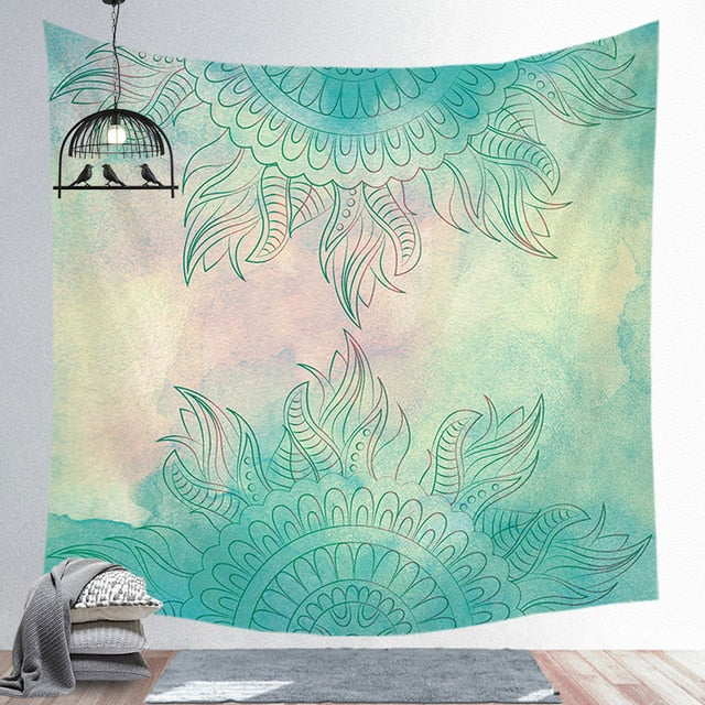 Mandala Background Hanging Colorful Tapestry