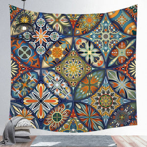 Mandala Background Hanging Colorful Tapestry