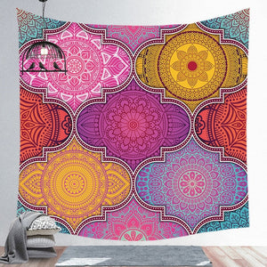 Mandala Background Hanging Colorful Tapestry