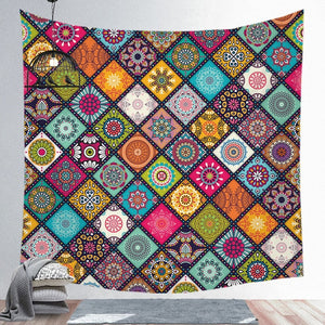 Mandala Background Hanging Colorful Tapestry