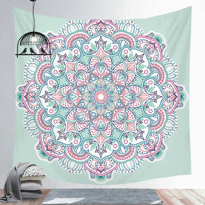 Mandala Background Hanging Colorful Tapestry