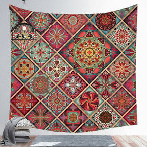 Mandala Background Hanging Colorful Tapestry