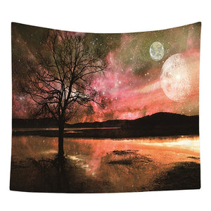 Beautiful Night Sky Sunshine Wall Tapestry