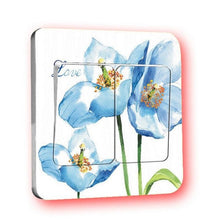 Load image into Gallery viewer, Deep Blue Peony Flower Series Switch Socket
