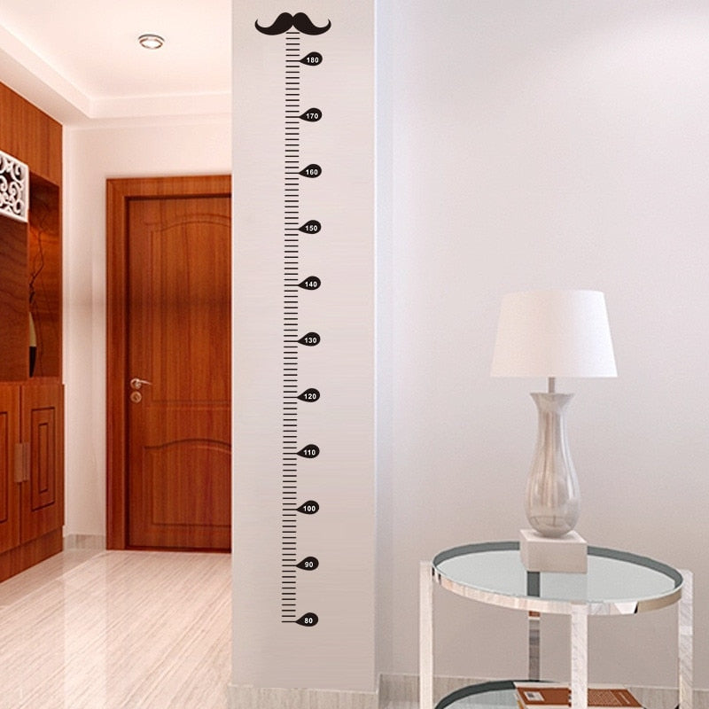 Mustache Growth Chart Decorative Wall Stickers