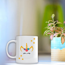 Load image into Gallery viewer, Unicorn Face Flowers Cups Stickers