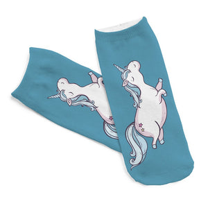 Unicorn Blue Socks