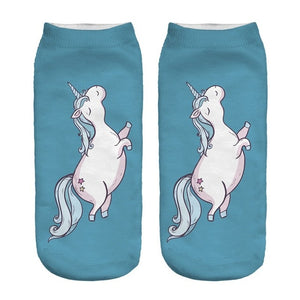Unicorn Blue Socks