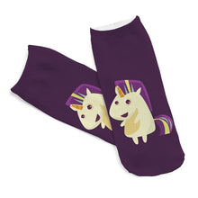 Load image into Gallery viewer, Unicorn Purple Socks