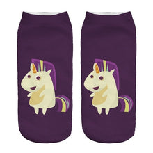 Load image into Gallery viewer, Unicorn Purple Socks