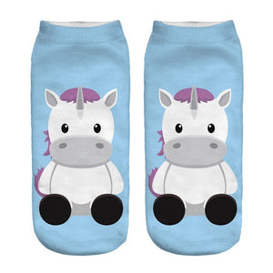 Light Blue Unicorn Socks
