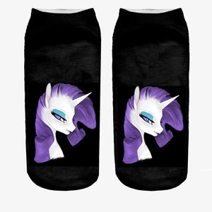 Horse Expression Digital Printing Short socks