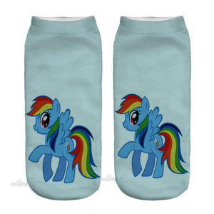 Horse Expression Digital Printing Short socks