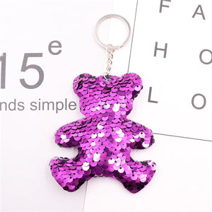 Sequin Elephant Key Pendant