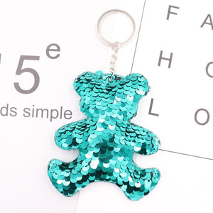 Sequin Elephant Key Pendant