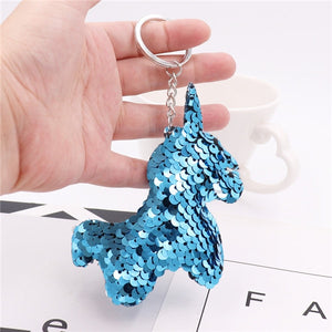 Sequin Elephant Key Pendant