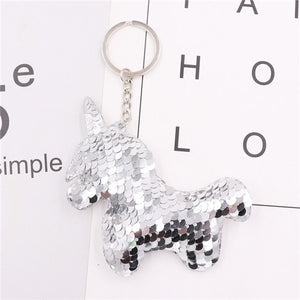 Sequin Elephant Key Pendant