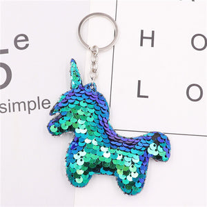 Sequin Elephant Key Pendant