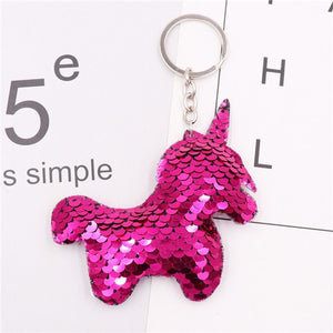 Sequin Elephant Key Pendant