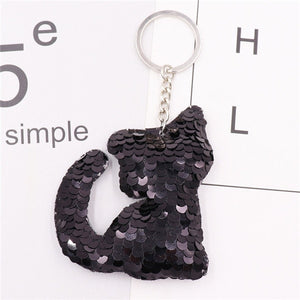 Sequin Elephant Key Pendant