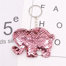 Load image into Gallery viewer, Sequin Elephant Key Pendant