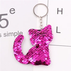 Sequin Elephant Key Pendant