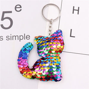 Sequin Elephant Key Pendant