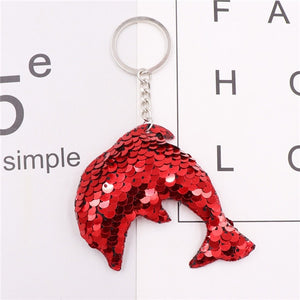 Sequin Elephant Key Pendant