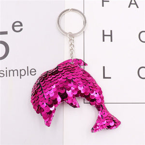 Sequin Elephant Key Pendant