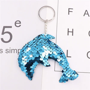 Sequin Elephant Key Pendant