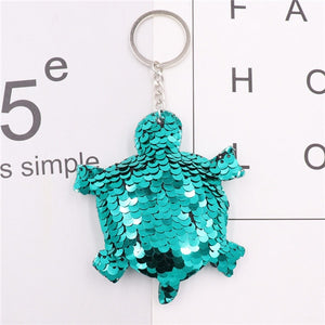 Sequin Elephant Key Pendant