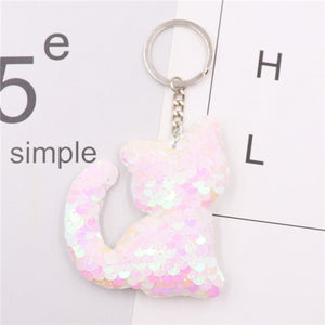 Sequin Elephant Key Pendant