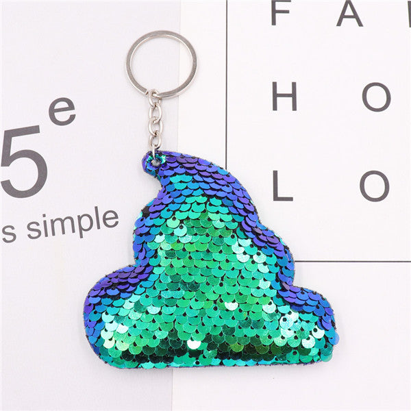 Sequin Elephant Key Pendant