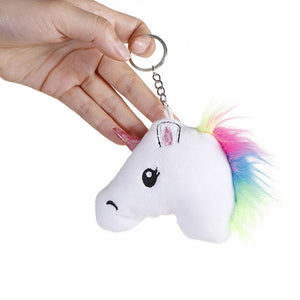 Small Unicorn Plush Key Ring