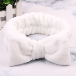 Coral Fleece Wash Face Bow Hairbands