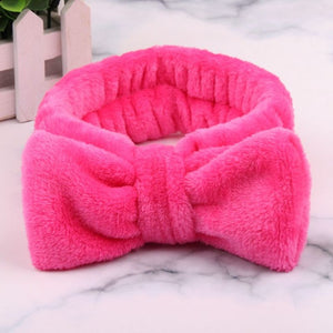 Coral Fleece Wash Face Bow Hairbands