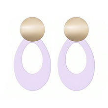 Load image into Gallery viewer, Gold Geometric Acrylic Earrings