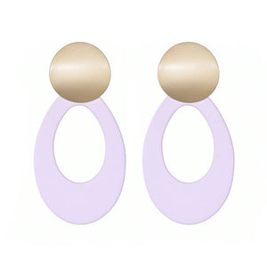Gold Geometric Acrylic Earrings