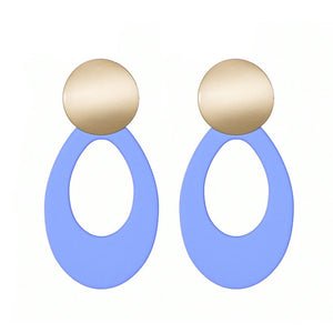 Gold Geometric Acrylic Earrings