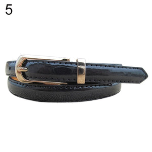 Thin Faux Leather Belt