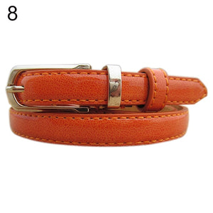 Thin Faux Leather Belt