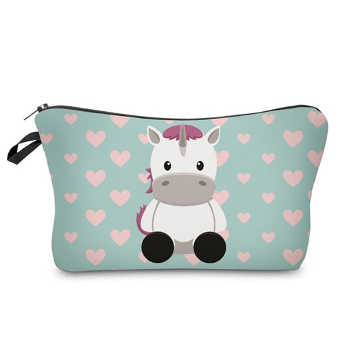 3D Unicorn Printing Makeup Bags