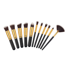 Load image into Gallery viewer, Golden Makeup Brushes Set