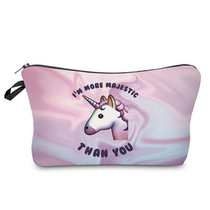 3D Unicorn Printing Makeup Bags