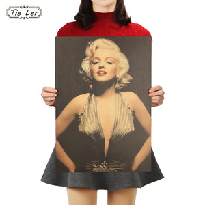 Super Star Marilyn Monroe Movie Kraft Paper Poster