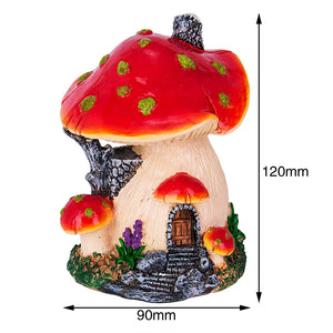 Red Mushroom Mini House Fairy
