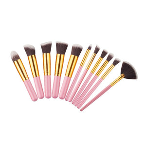 Golden Makeup Brushes Set