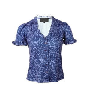 Women Front  Button Printed Blouse